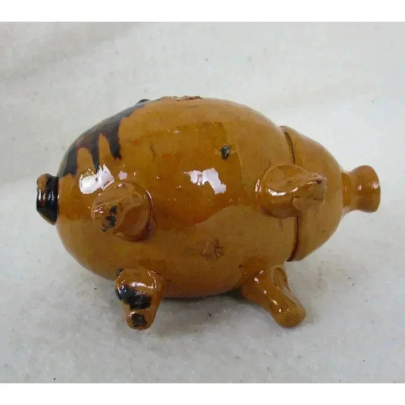 Pig piggy bank Coin Bank, Child's bank Pig Clay Piggy Bank, Hand made clay pig - Picture 6 of 6